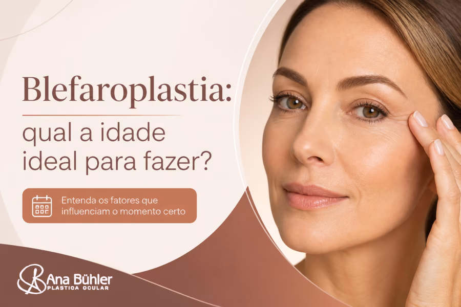 Mulher em diferentes fases da vida refletindo sobre o momento adequado para blefaroplastia