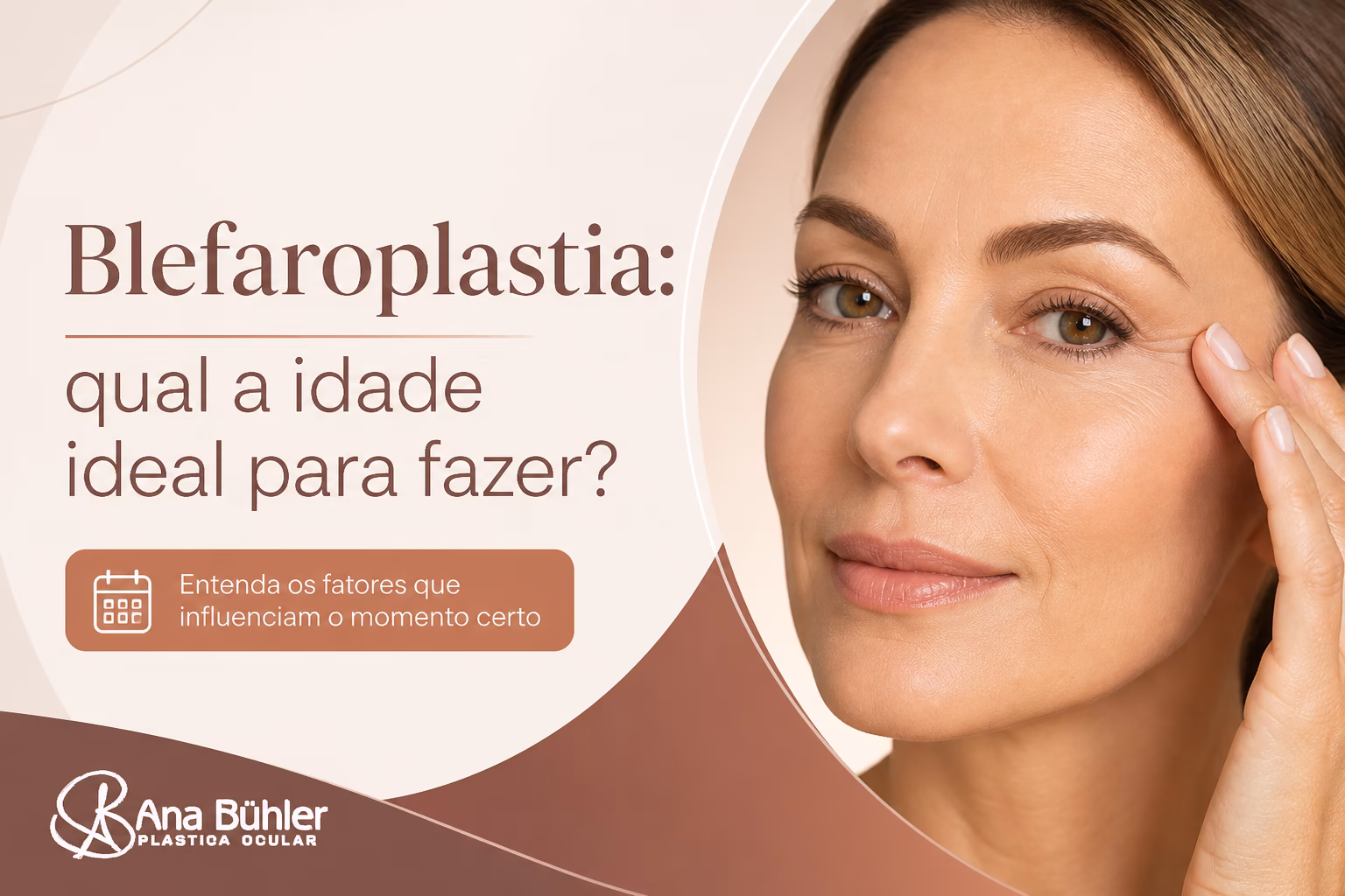 Mulher em diferentes fases da vida refletindo sobre o momento adequado para blefaroplastia